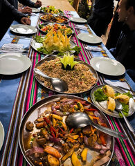 Almoço durante a caminhada
